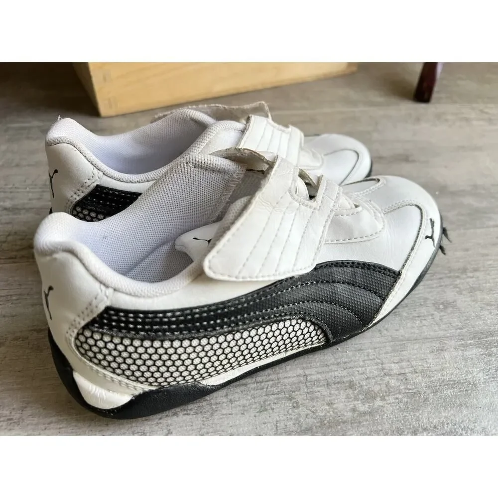 PUMA Boys Girls Little Kids White Black Easy Slip On Casual Shoes Sneakers 13